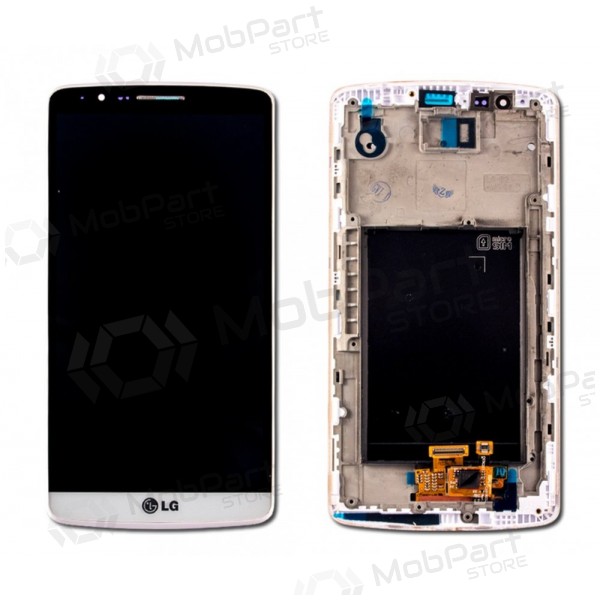 LG D855 Optimus G3 näyttö (kehyksellä) (valkoinen)