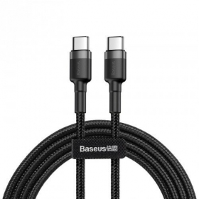 Kaapeli Baseus Cafule PD Type-C - Type-C 3.0A 60W (harmaa-musta) 1.0m CATKLF-GG1
