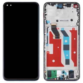 Ekranas Huawei Nova 8i/Honor 50 Lite/Honor X20 su lietimui jautriu stikliuku ja rėmeliu Black ORG