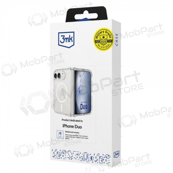 Apple iPhone Duo kotelo - 3mk Armor MagCase (läpinäkyvä)