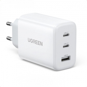 Laturi buitinis Ugreen CD275 2xUSB-C/USB-A 65W valkoinen