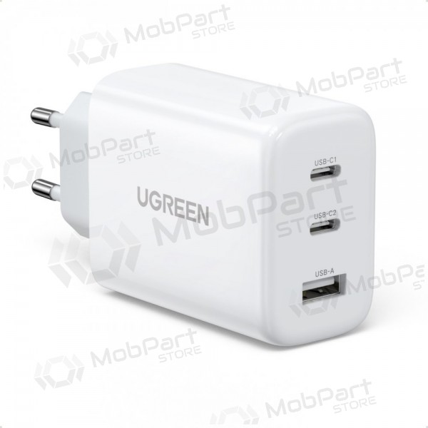 Laturi buitinis Ugreen CD275 2xUSB-C/USB-A 65W valkoinen