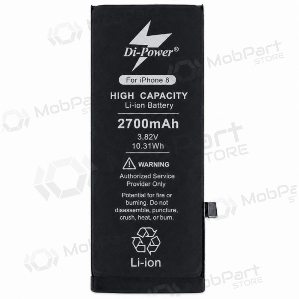 Apple iPhone 8 akku, Di-Power 2700 mAh (suurempi kapasiteetti)