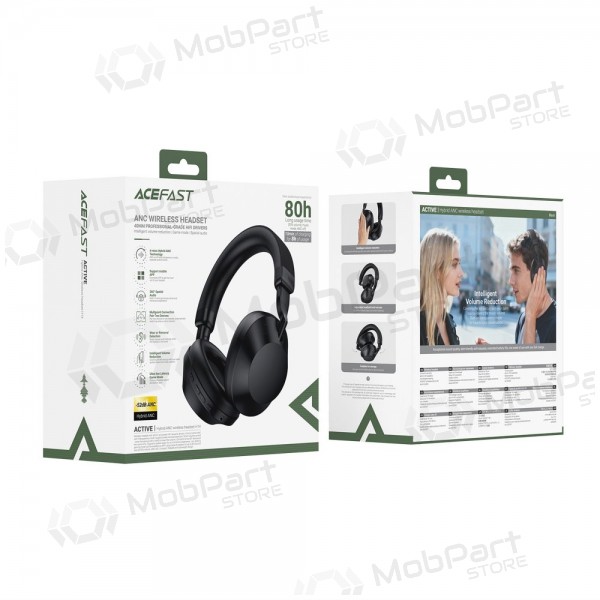 Langattomat kuulokkeet mikrofonilla Acefast H14 Bluetooth USB-C musta