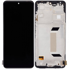 Xiaomi Redmi Note 12 5G / Poco X5 5G näyttö - (juodas) - (su rėmeliu) - (OLED)