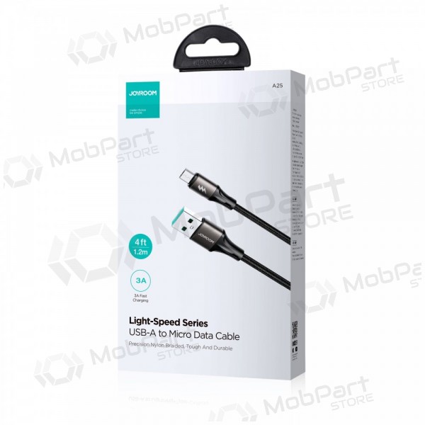 USB kaapeli Joyroom SA25-AM3 USB to MicroUSB 3A 1.2m musta