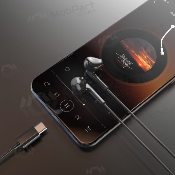 USB-C-kuulokkeet Dudao X3C musta