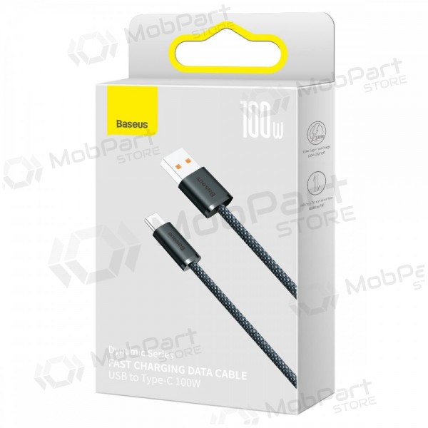 USB kaapeli Baseus Dynamic 100W USB-A to Type-C 1.0m harmaa CALD000616