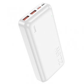 Ulkoinen paristo Power Bank Hoco J101A PD 20W+Quick Charge 3.0 22.5W 20000mAh valkoinen