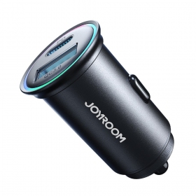 Laturi automobilinis Joyroom JR-CCN04 USB-C/USB-A 60W musta