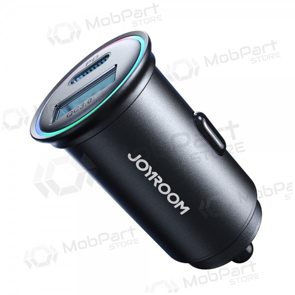 Laturi automobilinis Joyroom JR-CCN04 USB-C/USB-A 60W musta