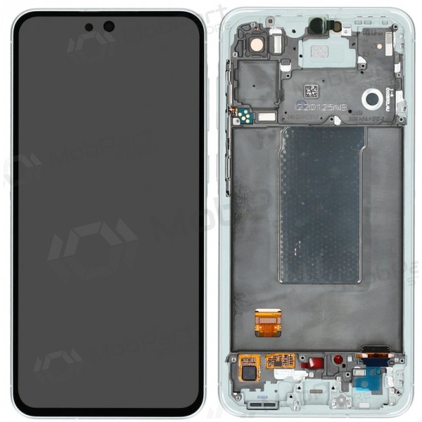 Ekranas Samsung A566 A56 5G su lietimui jautriu stikliuku ja rėmeliu Awesome Lightgrey alkuperäinen (service pack) Ekranas Samsung A566 A56 5G su lietimui jautriu stikliuku ja rėmeliu Awesome Lightgrey alkuperäinen (service pack)