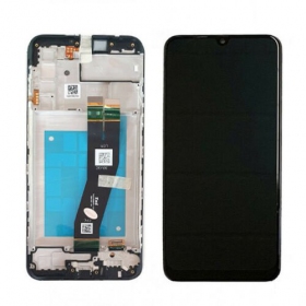 Samsung A025G Galaxy A02s 2020 näyttö (musta) (kehyksellä) (service pack) (alkuperäinen)