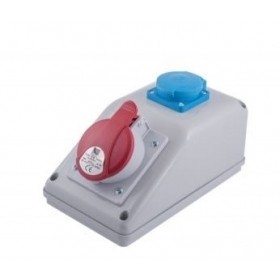 PawBol R-BOX B.165/1S plastikinis skydeliskanssa kištukiniais lizdais (1x16A/250V)