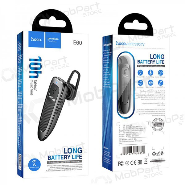 Langaton handsfree Hoco E60 musta