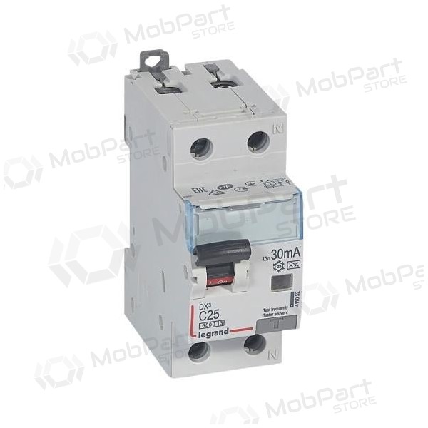 Vikavirtarele automaattisella katkaisijalla Legrand 411053 (C, 32A, 2P, 30mA, 230V)