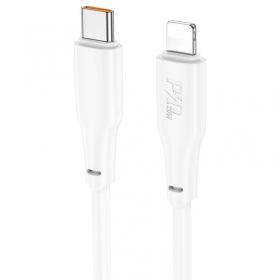 Lightning-kaapeli Hoco X93 USB-C–Lightning 2 m PD 20 W valkoinen