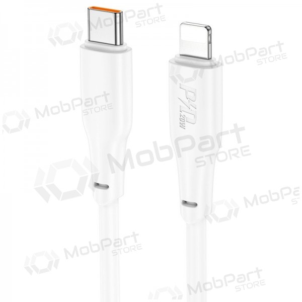Lightning-kaapeli Hoco X93 USB-C–Lightning 2 m PD 20 W valkoinen