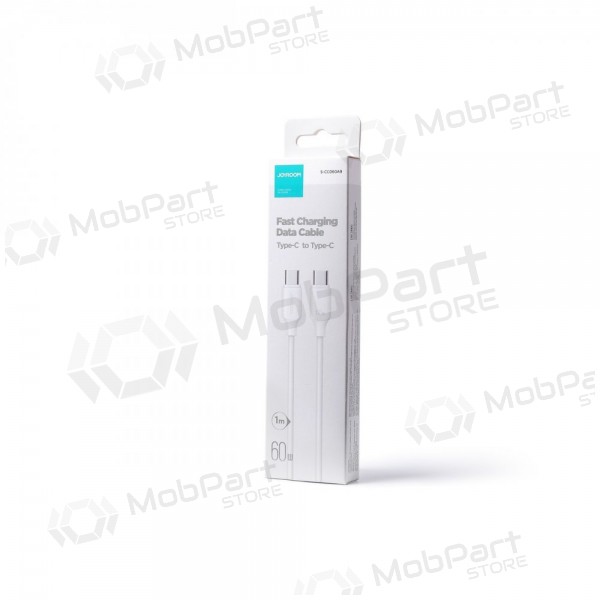 USB kaapeli Joyroom S-CC060A9 Type-C to Type-C 60W 1.0m valkoinen
