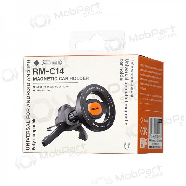 Auton matkapuhelinpidike Remax RM-C14 MagSafe (air vent) musta