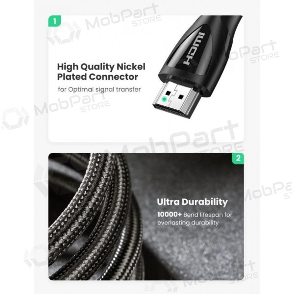 HDMI-kaapeli Ugreen HD140 HDMI 2.1 2 m musta