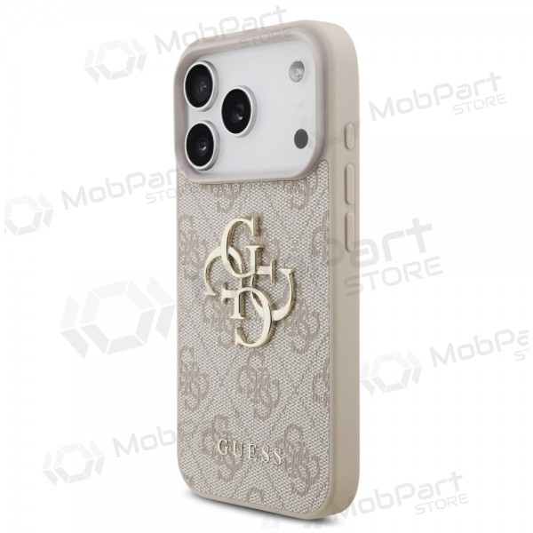 Apple iPhone 17 Pro kotelo - Guess PU 4G Metal Logo (vaaleanpunainen)
