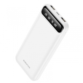 Ulkoinen paristo Power Bank Borofone BJ14 Type-C microUSB 2*USB (2A) 10000mAh valkoinen