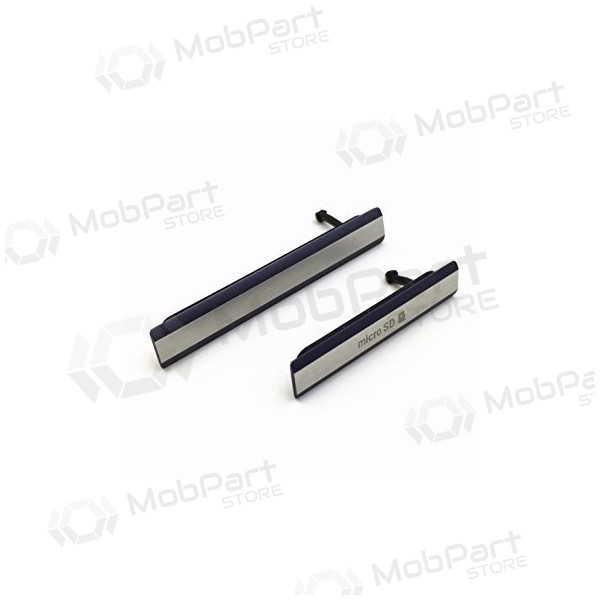 Sony Xperia Z2 D6502 / Xperia Z2 D6503 / Z2 D6543 microSD- ja microUSB-SIM-sivukannet (musta)