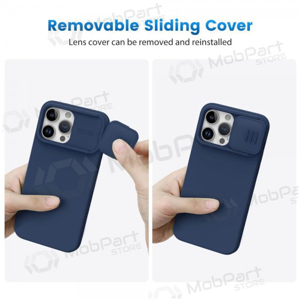 Apple iPhone 15 suojakuori „Nillkin Silicone“ (tummansininen)