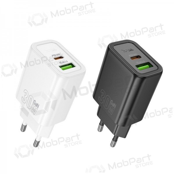 Puhelinlaturi Hoco N63 30 W GaN USB-C + USB-A musta