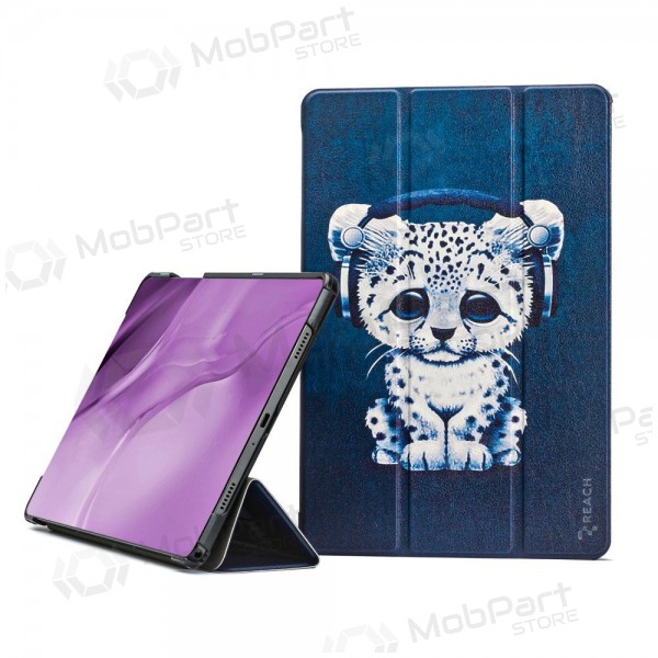 Samsung Galaxy Tab A9+, Tab A11+ kotelo - Smart Leather (sad cat)