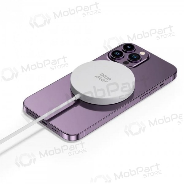 MagSafe langaton laturi Blue Star Charing Pad 15 W USB-C-kaapelilla, valkoinen