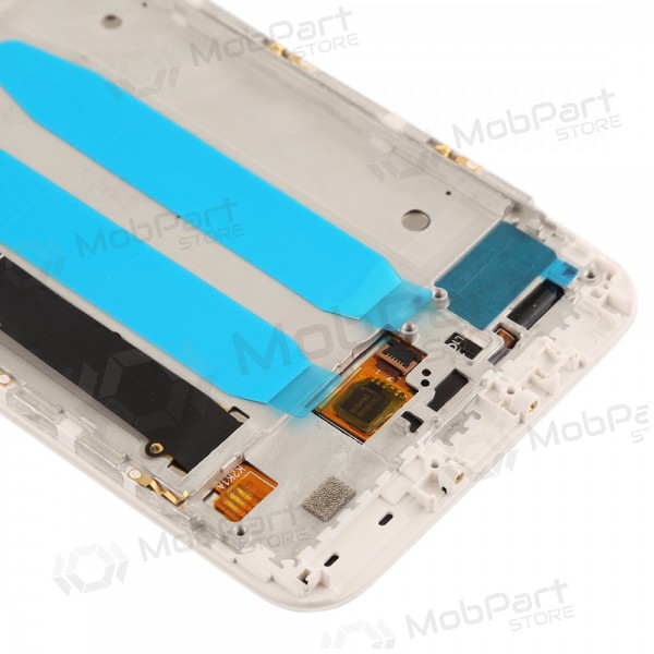 Xiaomi Mi A1 / Mi 5X näyttö (valkoinen) (kehyksellä) (käytetty grade C, alkuperäinen)