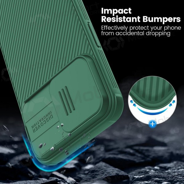 Apple iPhone 15 suojakuori „Nillkin CamShield Pro“ (vihreä) Apple iPhone 15 suojakuori „Nillkin CamShield Pro“ (vihreä)