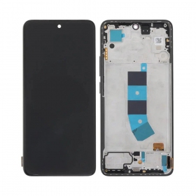 Ekranas Xiaomi Redmi Note 13 4G su lietimui jautriu stikliuku ja rėmeliu Midnight Black alkuperäinen (service pack)
