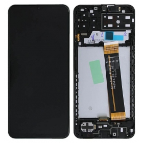 Samsung A137 Galaxy A13 2022 näyttö (musta) (kehyksellä) (service pack) (alkuperäinen)