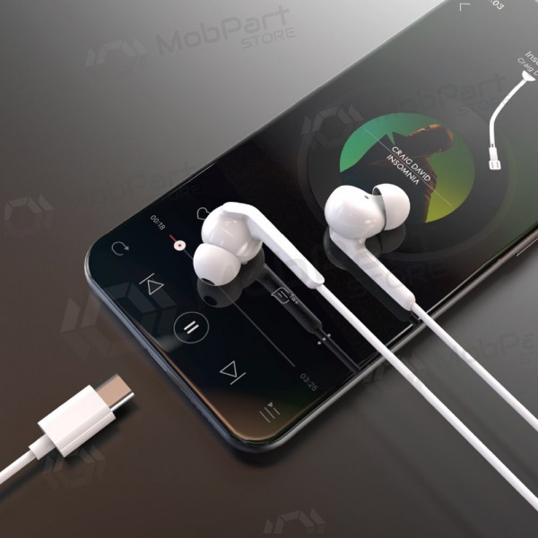 USB-C-kuulokkeet Dudao X3C+ valkoiset