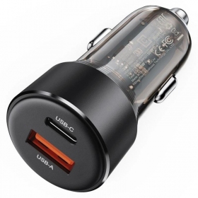Autolaturi Acefast B12 60W USB-C/USB-A musta