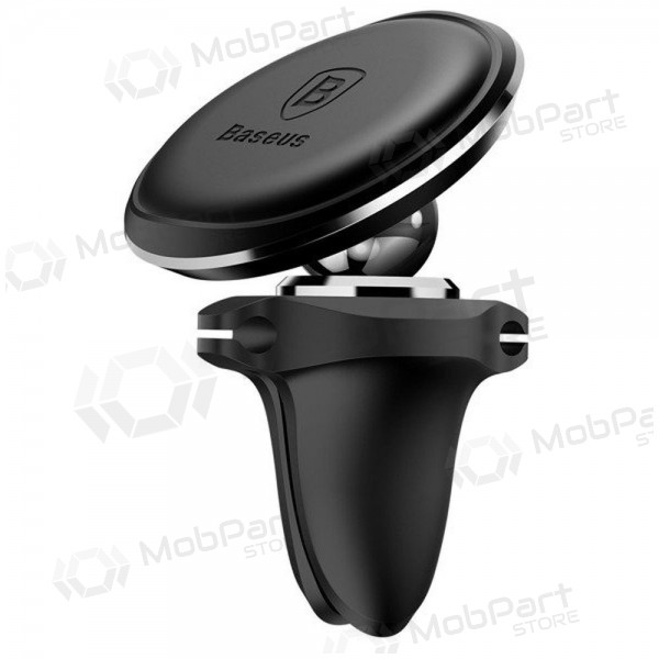 Telefono laikiklis Baseus Magnetic Air Vent With Cable Clip musta SUGX020001