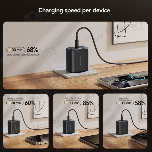 Laturi Joyroom JR-TCG13 45W GaN USB-C musta