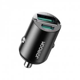 Autolaturi Joyroom JR-CCN18 65 W USB-C + USB-A musta