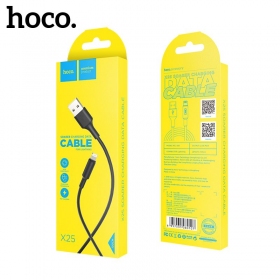 USB kaapeli HOCO X25 lightning 1.0m (musta)