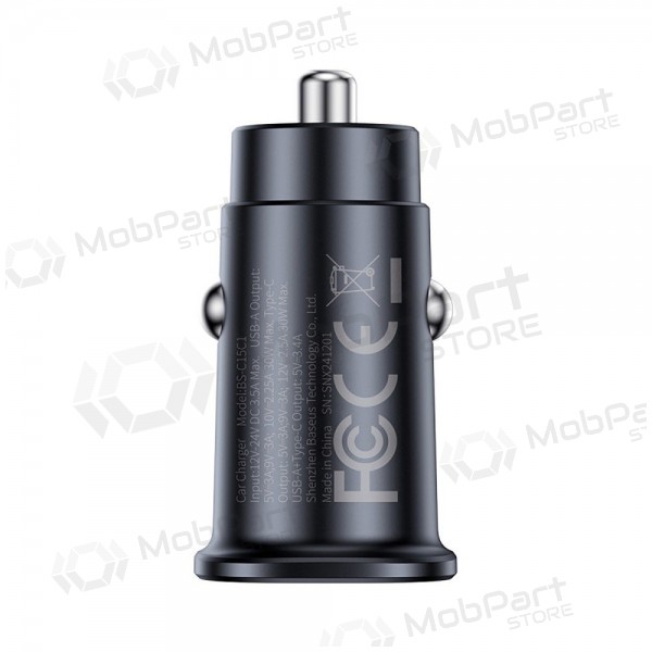 Autolaturi Baseus GoTrip 2xUSB-C 30W musta C00072300123-01
