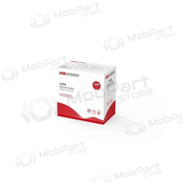 Hik-vision UTP 6 verkkokaapeli (johtimen paksuus 0,55 mm, rulla 305 m, sisäkäyttöön) DS-1LN6-UU.