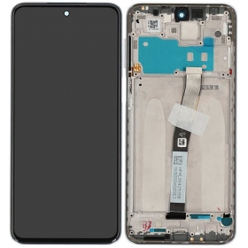 Xiaomi Redmi Note 9 Pro, Note 9S näyttö (valkoinen) (kehyksellä) (Premium)