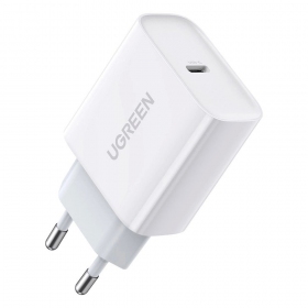 Laturi buitinis Ugreen CD137 USB-C 20W 3A valkoinen