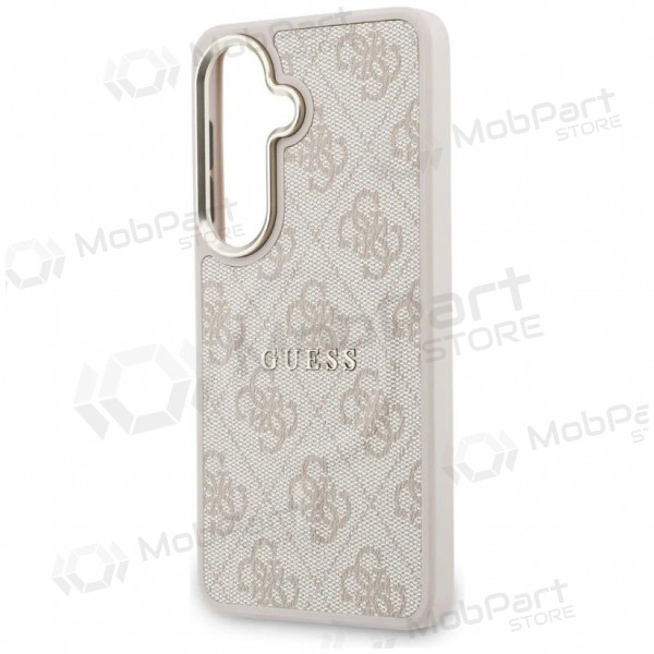 Samsung Galaxy S26 kotelo - Guess PU Leather 4G Gold Frame Magnetic (vaaleanpunainen)