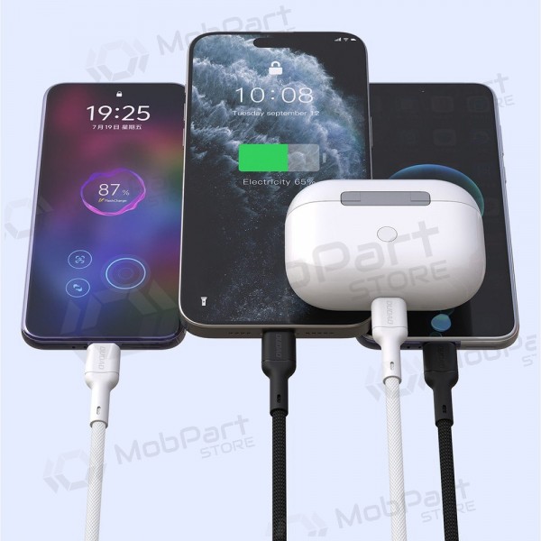 USB-C-kaapeli Dudao L9C USB-C–USB-C 1 m 65 W valkoinen