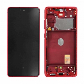 Samsung G780F Galaxy S20 FE näyttö punainen (Cloud Red) (kehyksellä) (service pack) (alkuperäinen)