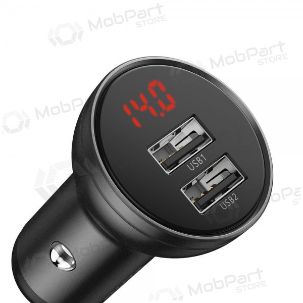 Autolaturi Baseus Digital Display CCBX-0G 24 W 2x USB-A musta